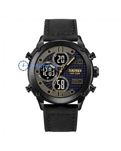 Skmei 1975LBKBK black/black-leather