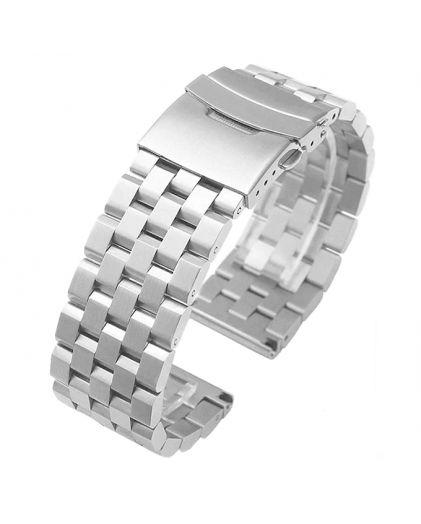 Браслет TIOTIME B142-190-24S 24 мм литой хром матовый