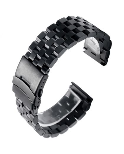 Браслет TIOTIME B142-190-24B 24 мм черный литой матовый