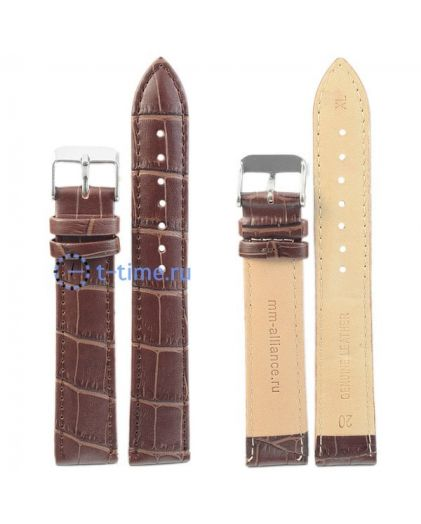 Ремешок для часов MM-ALLIANCE S-01, 20 р-р, d.brn, XL