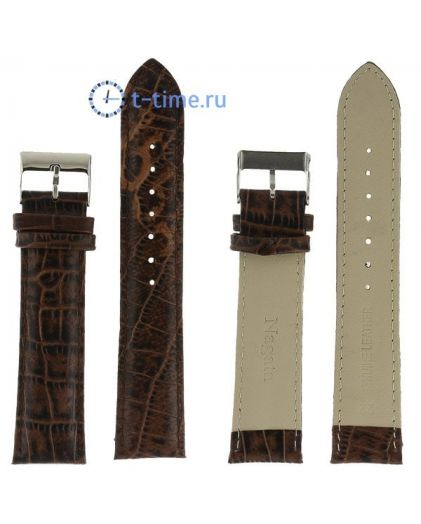 Ремешок Nagata 22 мм т.кор croco с серебряной застежкой