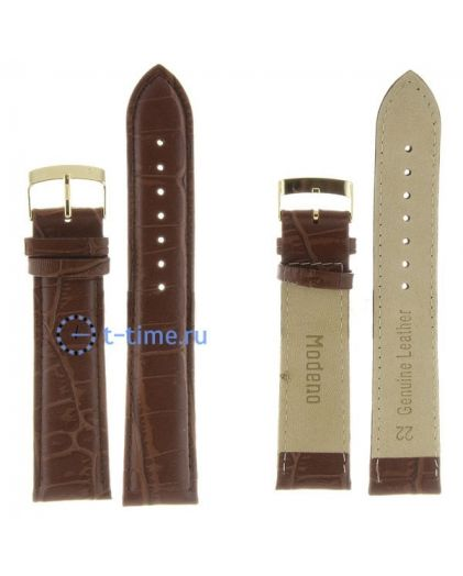 Ремешок Modeno 22 мм кор croco с золотой застёжкой A002