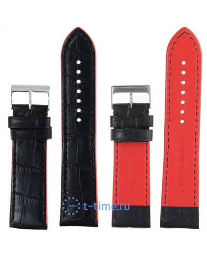 Ремешок MARIO NOTTI S-06, 24 р-р, Nero+red, L
