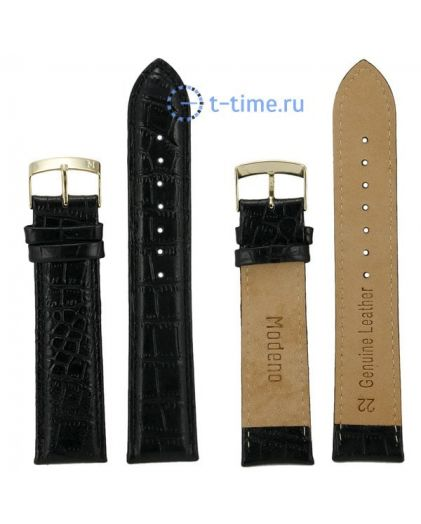 Ремешок Modeno 22 мм чер croco K001