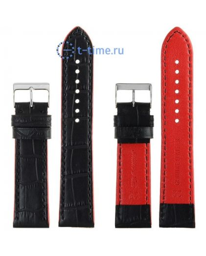 Ремешок MARIO NOTTI S-06, 22 р-р, Nero+red, L
