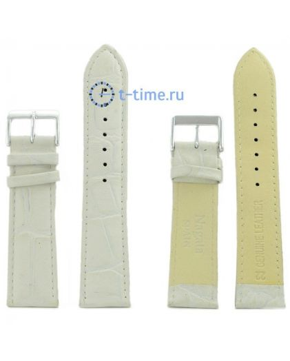 Ремешок Nagata 22 мм бел croco
