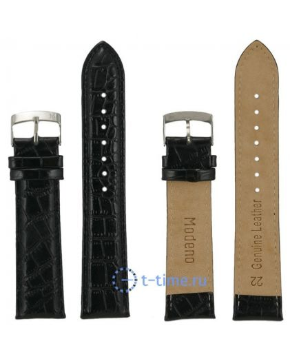 Ремешок Modeno 22 мм чер croco A001
