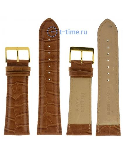 Ремешок Nagata 26 мм св.кор croco с золотой застёжкой