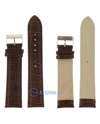 Ремешок Nagata 22 мм кор croco с серебряной застёжкой
