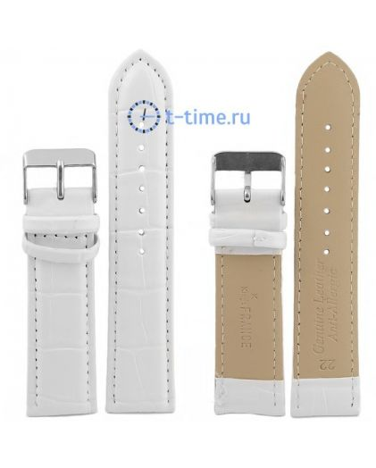 Ремешок для часов 22 мм 725 croco бел