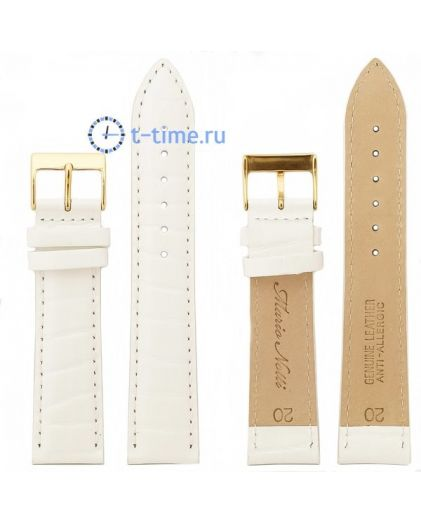 Ремешок MARIO NOTTI S-16, 20 р-р, White, L