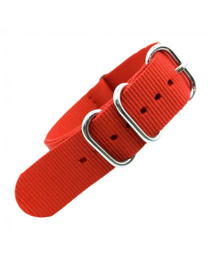 Ремешок для часов Zulu "Nato" 22 мм red
