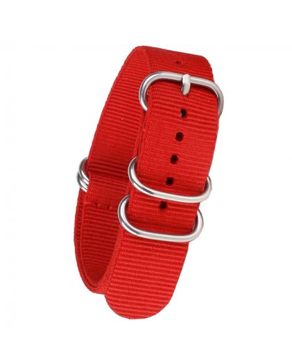 Ремешок для часов Zulu "Nato" 22 мм red