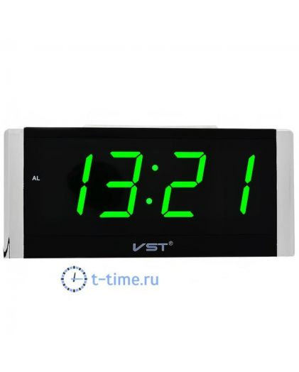 Часы сетевые Vst VST731-4 часы 220В зел.цифры-30