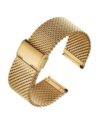 Браслет TIOTIME B360-180-24G 24 мм сетка желтое золото