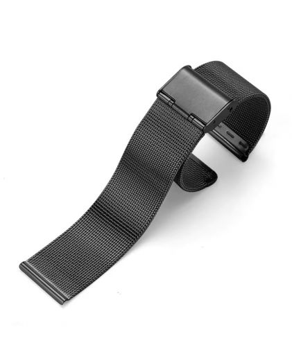 Браслет для часов TIOTIME B364-180-10B 10 мм миланское плетение черный