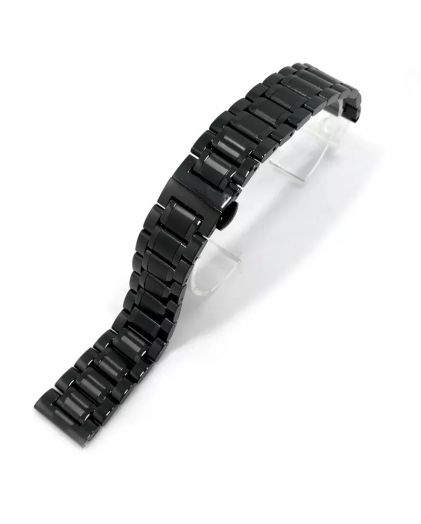 Браслет для часов TIOTIME B111V-180-22B 22 мм литой бабочка черный