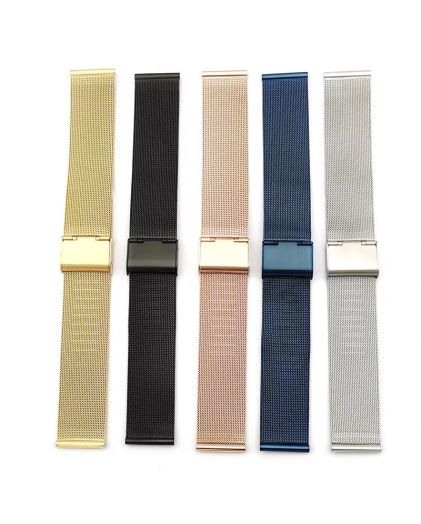 Браслет для часов TIOTIME B364-180-24B 24 мм миланское плетение черный