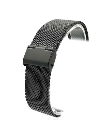 Браслет для часов TIOTIME B368-180-24B 24 мм миланское плетение черный