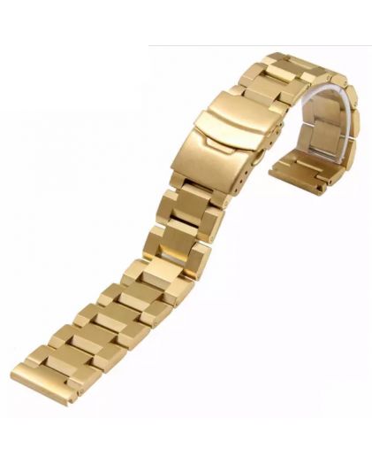 Браслет для часов TIOTIME B143-190-22G 22 мм литой матовый желтое золото