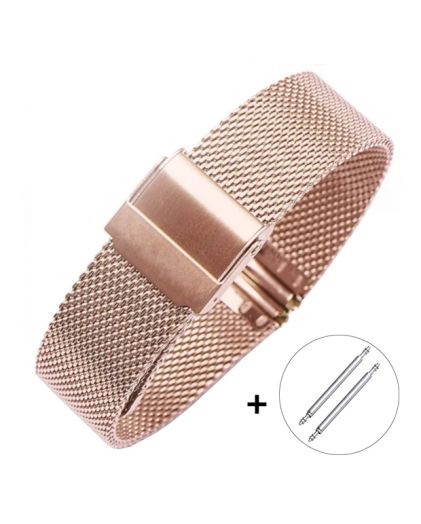 Браслет TIOTIME B376-175-16R 16 мм сетка розовое золото