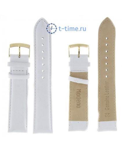 Ремешок Modeno 22 мм бел croco с золотой застёжкой G000