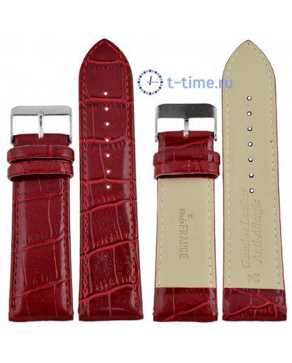 Ремешок для часов 24 мм 725 croco бордо