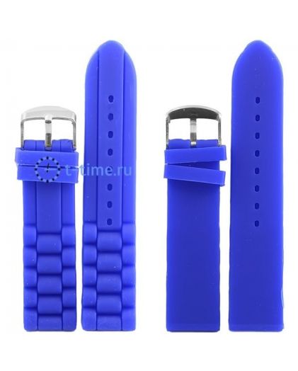 Ремешок для часов 22 мм син КАУЧУК