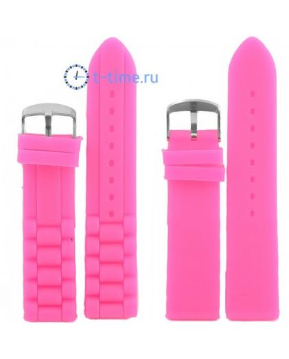 Ремешок для часов 22 мм малин КАУЧУК