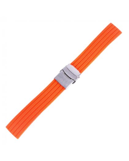 Ремешок для часов каучук 22 мм оранжевый 22.1.55