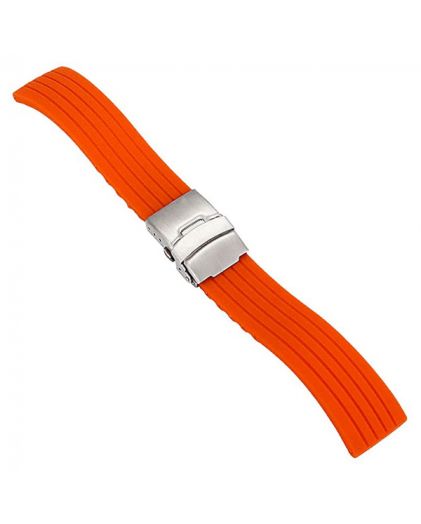 Ремешок для часов каучук 22 мм оранжевый 22.1.55