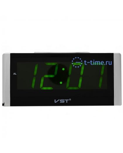 Часы сетевые Vst VST731-2 часы 220В зел.цифры-30