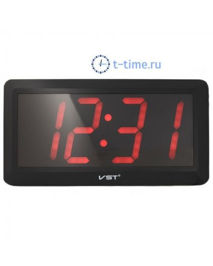 Часы сетевые Vst VST780-1 часы 220В красн.цифры