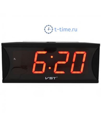 Часы сетевые Vst VST719-1 часы 220В красн.цифры-30