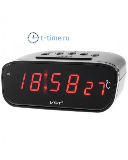 VST803-1 часы красн.цифры+блок-80