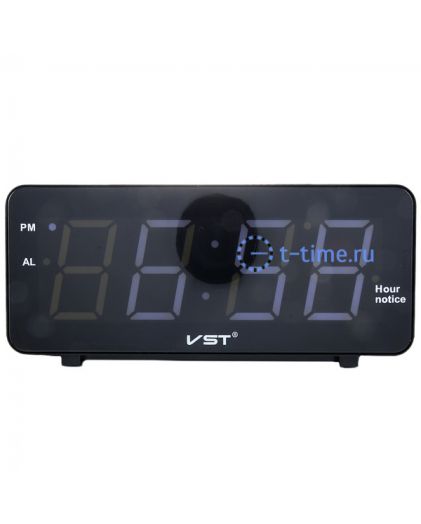 VST763T-6 часы 220В говорящие бел.цифры-30 блок