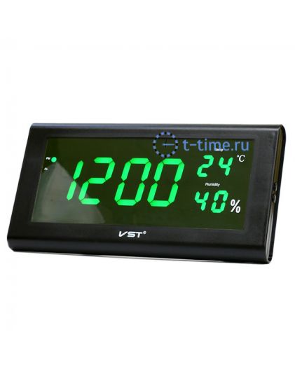 VST795S-4 часы зел.цифры (температ,влажность)10